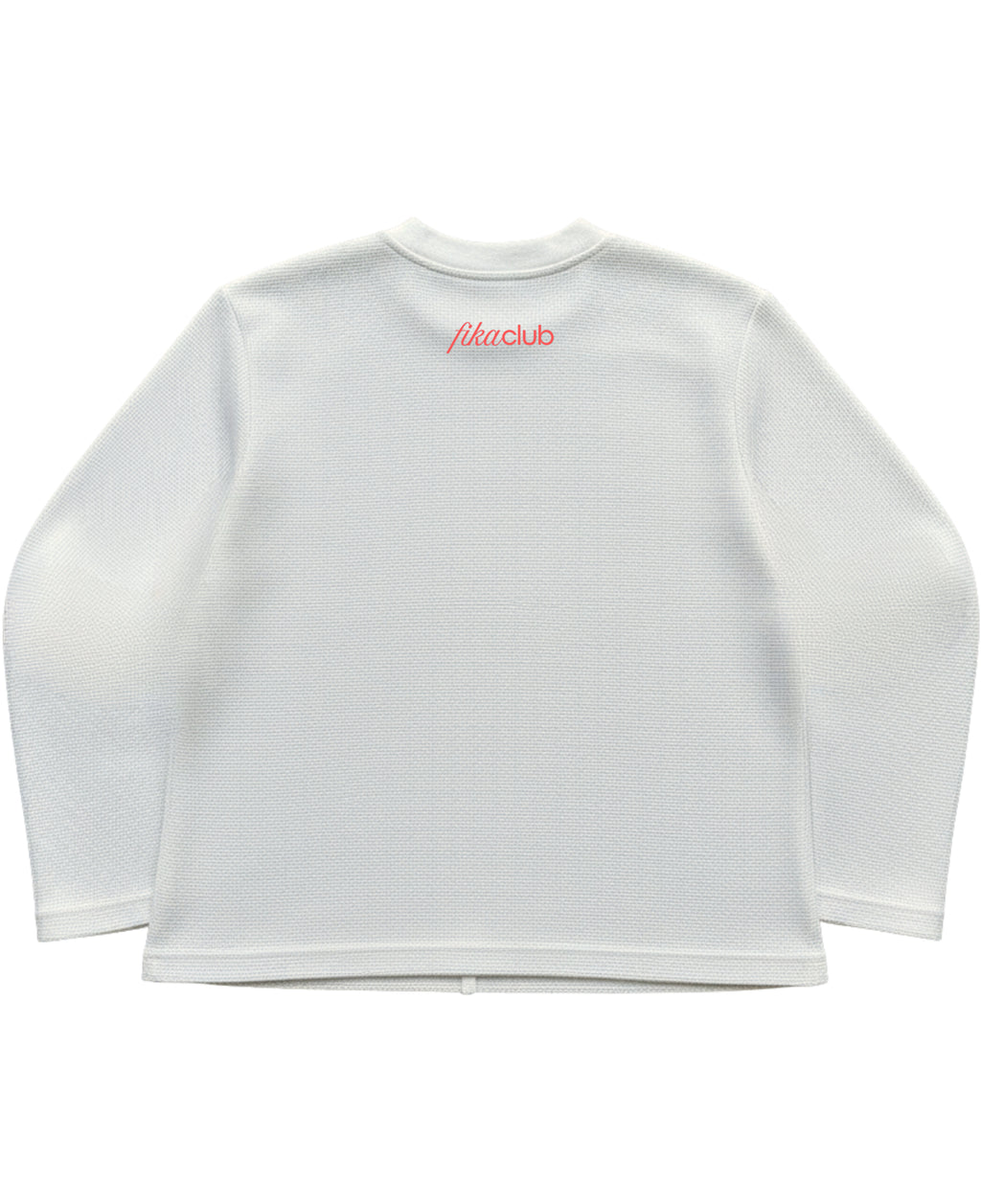 Off-white waffle knit oversized full-sleeve Back Design