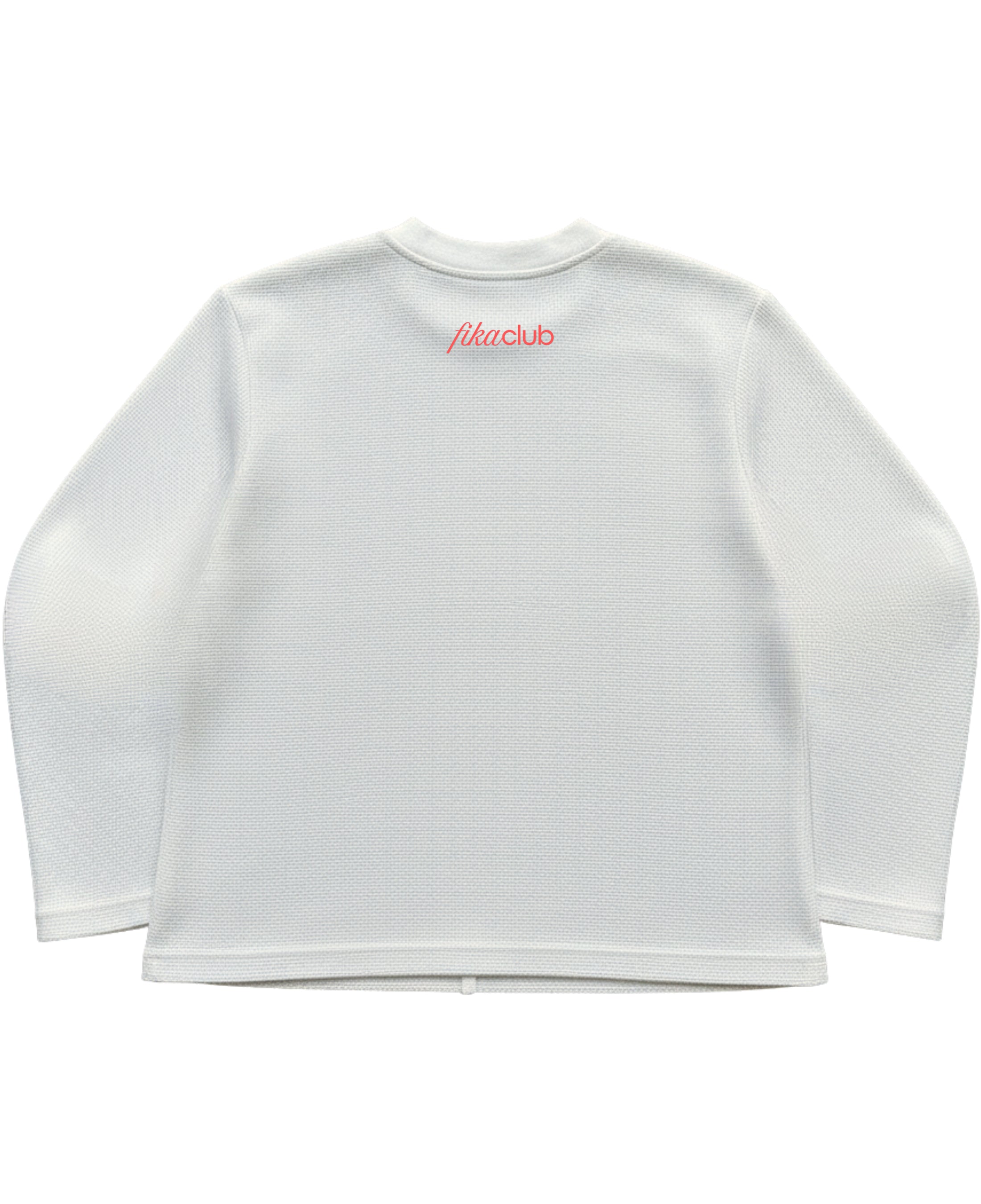Off-white waffle knit oversized full-sleeve Back Design