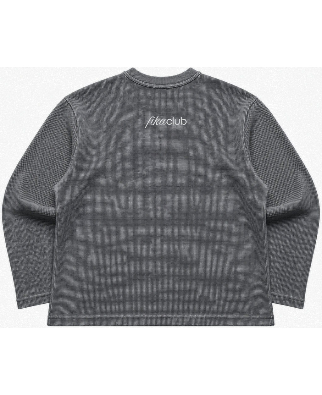 Acidwash waffle knit oversized full-sleeve Back Design