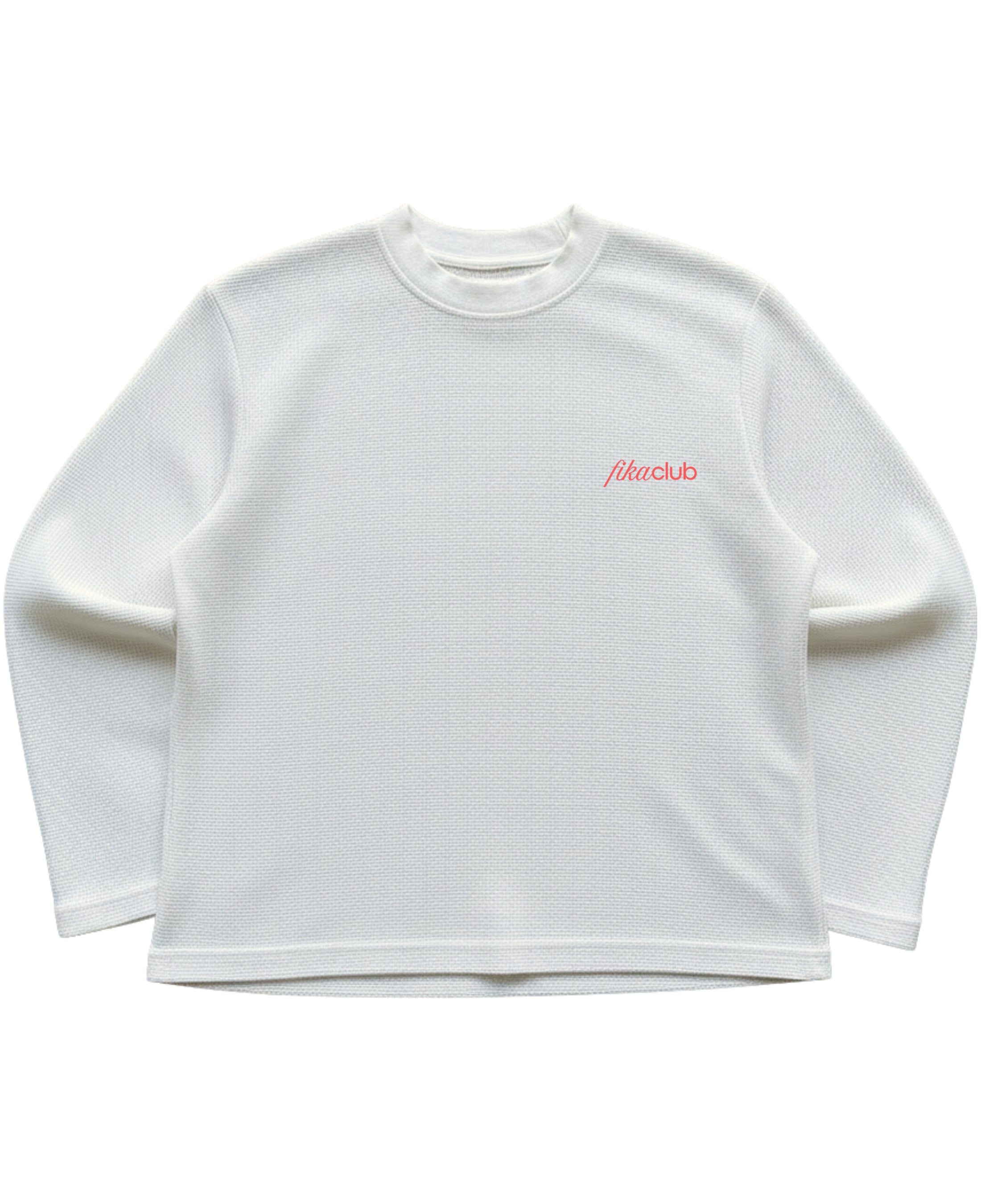 Off-white waffle knit oversized full-sleeve Front Design