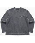 Acidwash waffle knit oversized full-sleeve Front Design